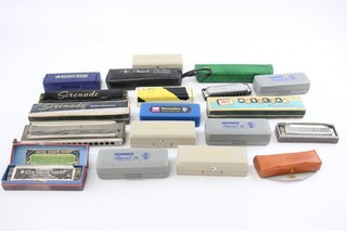 Vintage Harmonicas Assorted Untested Diatonic Instruments w/ Some Cases Job Lot