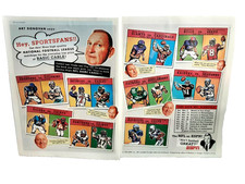 1995 ESPN NFL Game Cards Ad Art Donovan 2 Page Vintage