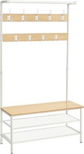 Image of Coat Rack Stand, Large Hall Tree with Bench and Shoe Storage