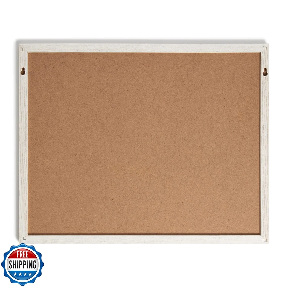 U Brands White Wash Frame Chalkboard Calendar White Board Set, Office Supplie - Image 4 of 4