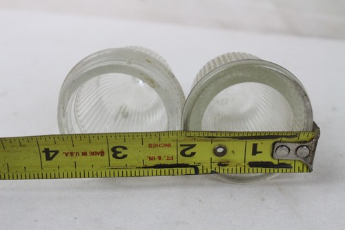 2 Vintage Boat Stern Light Clear Glass Globe Kainer Chris Craft Whirlwind Wood - Bild 4 von 8