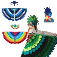 Kids Animal Bird Wings mask Suit Stage Performance Halloween Bird Cosplay Cloak