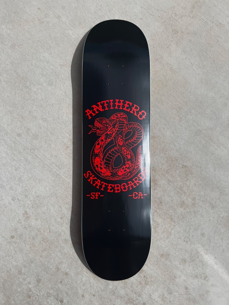 Rare Anti-Hero SF CA Snake Skateboard Deck- Black & Red - Grosso