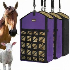 Ultra-Slow Feed Hay Bag for Horses, 3 Packs Hay Bags with Net Front Design,Wi...