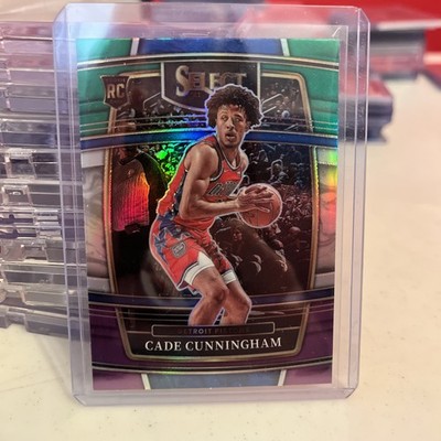 2021-22 Select Green, White & Purple Cade Cunningham Rookie Card #11