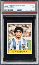 1979 Panini Calciatori Diego Maradona Rookie PSA 7 (Card Number 312). rookie card picture