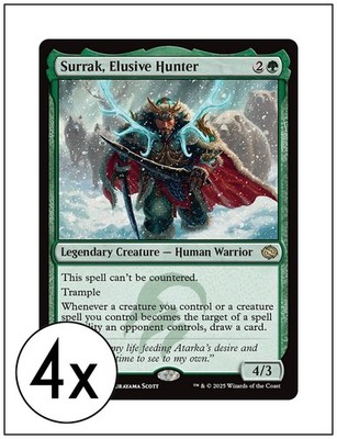 4x Surrak, Elusive Hunter, Magic the Gathering, MTG NM