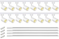 16-Light Track Lighting Kit with 13FT H Track Rails, Dimmable Track Light Hea...