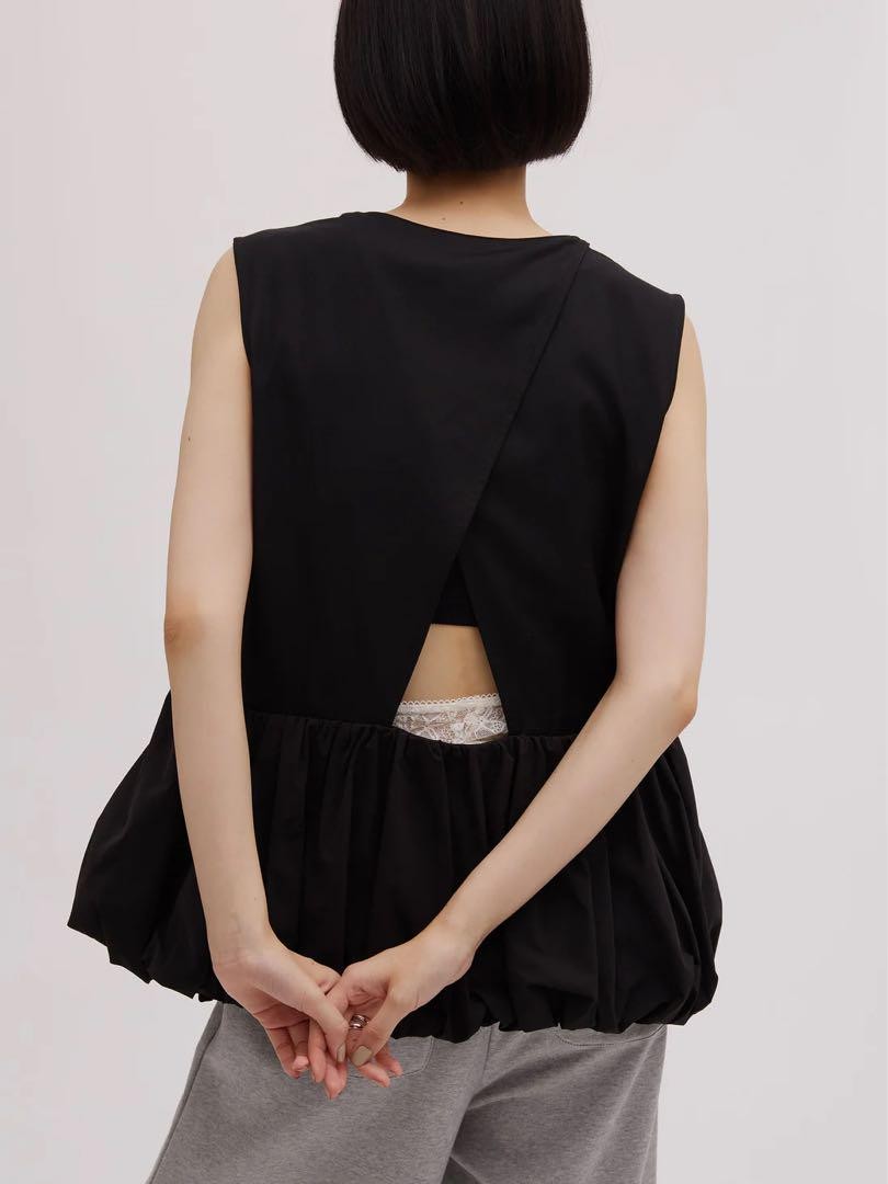 トップス Ameri PEPLUM BALLOON BACK OPEN VEST Ameri PEPLUM BALLOON BACK OPEN VEST | eBay