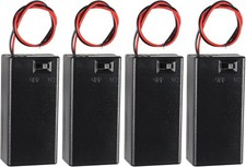 4Pcs 9V Battery Holder with On/Off Switch 9V Battery Case with Switch 9V Battery