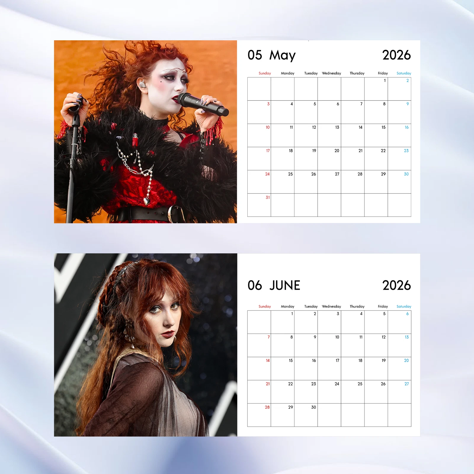 Chappell Roan 2026 Calendar, Music Star Wall Calendar, Fan Collectible Gift
