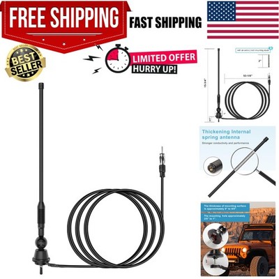 15.75 Inch Flexible Maritime & Car Antenna for Upgraded Radio Range - 12 Miles