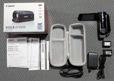 Canon Vixia HF R600 HD Camcorder 57x Zoom MP4 Full 1080 HD NTSC Case 3 Batteries