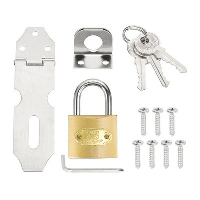 Stainless Steel Padlock Hasp, 3 Inch Lock Hasp Latch, Silver