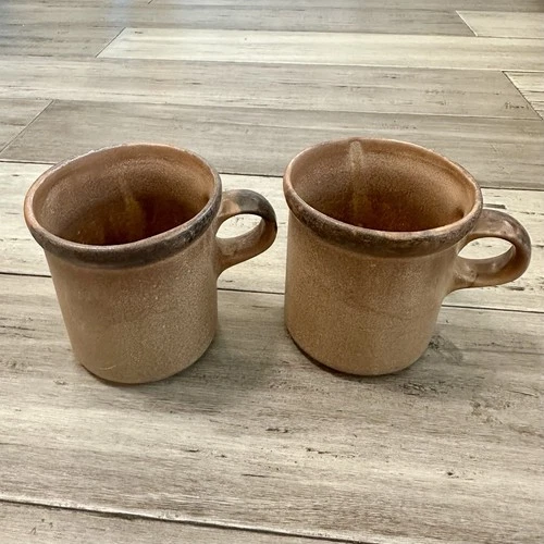 McCoy Pottery Canyon Mesa Stoneware Mugs 8oz Set of 2 VTG MCM #1412
