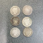 Barber Dime Silver 10C Coins Lot of 6. #266