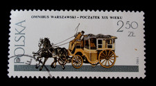 Poland Stamps Sc 2426 Omnibus Warszawski  Horse Drawn Vehicle 1980 Used OG