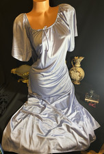 Vtg Nylon Shiny Soft Nylon Freebust Shiny Nightgown Negligee Gown W Pink 1X