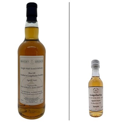 Whisky Sample Craigellachie 8 Y Blue Hill Whiskybroker 2016-2022, 57,5%, 5cl