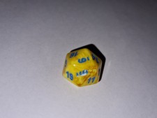 Chessex Vortex Yellow - d20 - OOP dice 2 