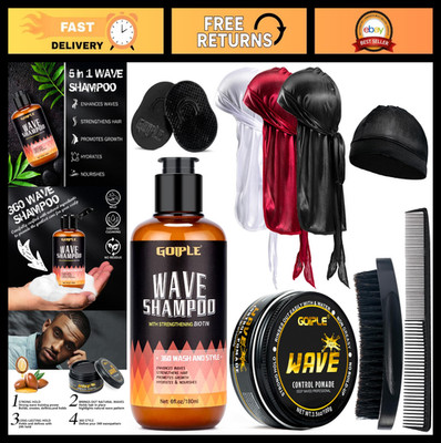 360 Waves Pomade & Wash Shampoo Set - Hydrating Wave Shampoo for Black Men, Stre
