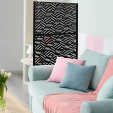 Black Removable Privacy Fence Screen Save Space Multi-functional Decorative