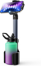 2 in 1 Cup Holder Cell Phone Holder Mount for Car Aluminum Alloy Rod Cup Phone H