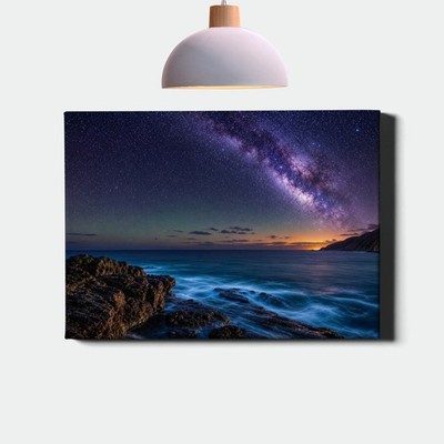 Milky Way Canvas Print Night Sky Galaxy Starfield Scene