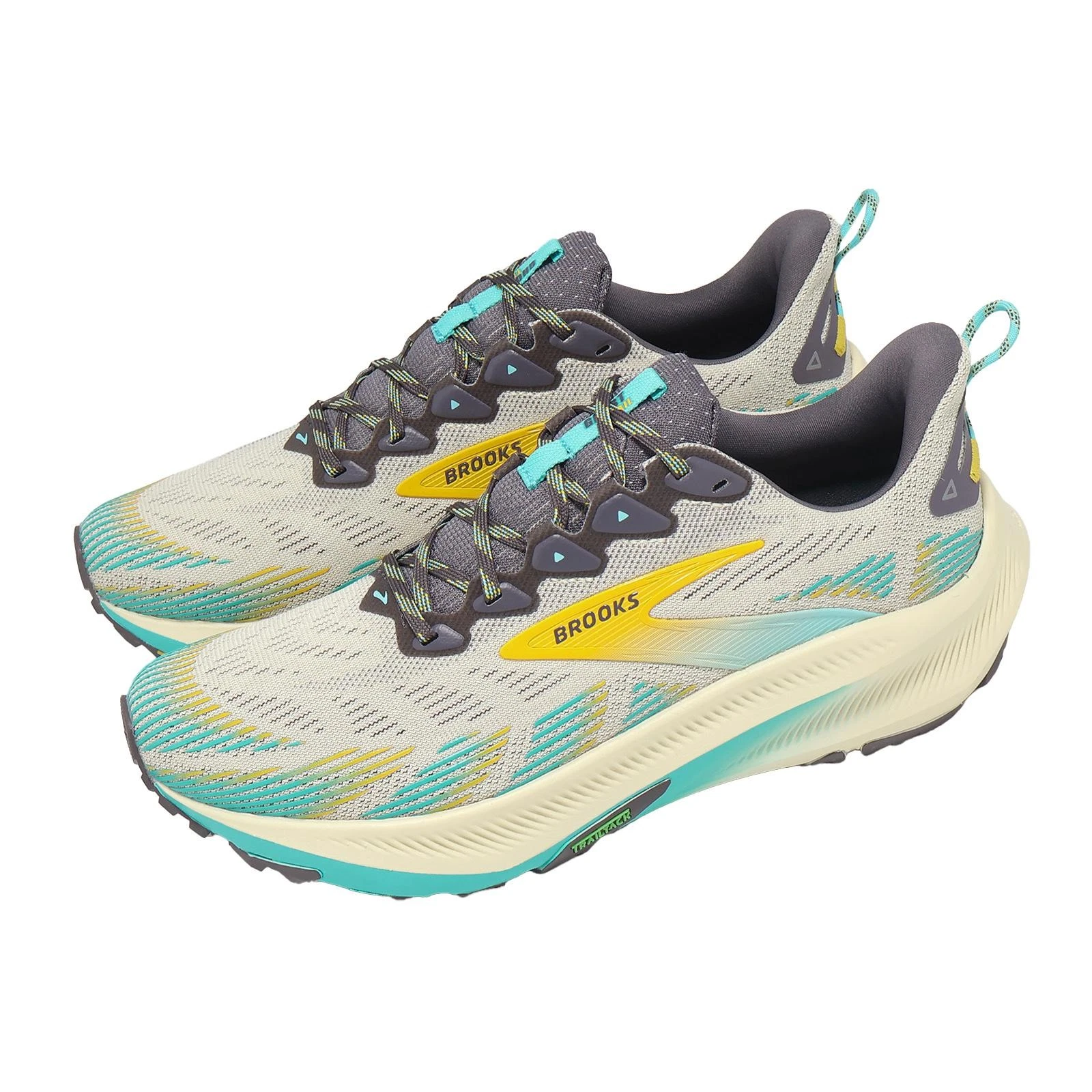 Brooks Ghost Trail Bleached Sand Bluefish Men Trail Running Shoes 1104751D-287