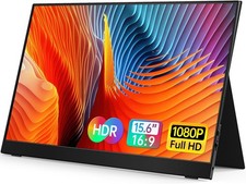 15.6'' FHD IPS Portable Monitor USB-C HDMI with Cover and Speakers