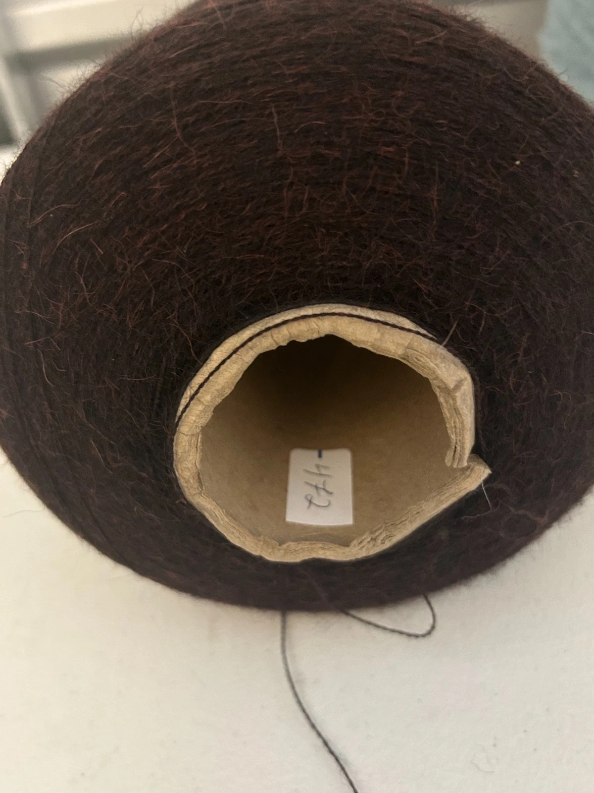 NICE Spool Cone Peruvian LACE SOFT Alpaca Yarn 2lb 3oz 998gr 472 Brown Mix A - product detail image 7