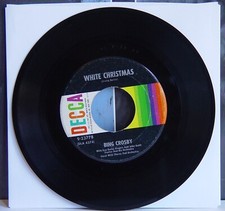 Bing Crosby 7": White Christmas / God Rest Ye Merry Gentlemen 1960 Decca VG