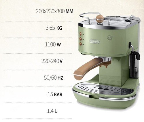 Making Espresso Vintage Semi-automatic Coffee Machine Milk Froth All-in-one - Imagen 14 de 20