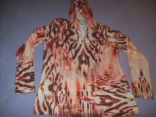 Ladies Hooded Top Sonoma Design Zenergy By Chico's Size 0 (size 4-6 Regular)