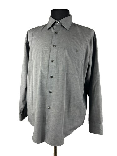 SAINT LAURENT Long Sleeve Shirt, Size 38, Wool, CRM, All-Over