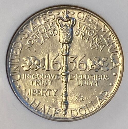 Exceptional BU 1936 Norfolk Commemorative Half Dollar - NGC MS64 - Picture 4 of 4
