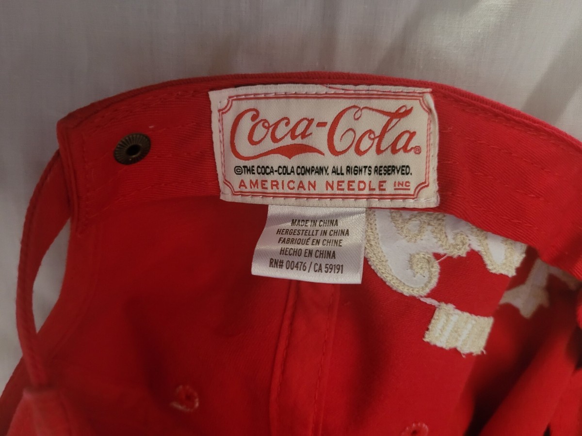 American Needle Far Side Drink Coca Cola Strapback Hat Red Coke