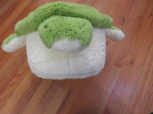 CUTE inflated green turtle footstool stool chair footrest kid stool - Picture 4 of 5