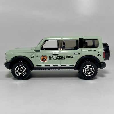 2023 Matchbox 2021 Ford Bronco National Parks 1:64 Diecast SUV Mint Green