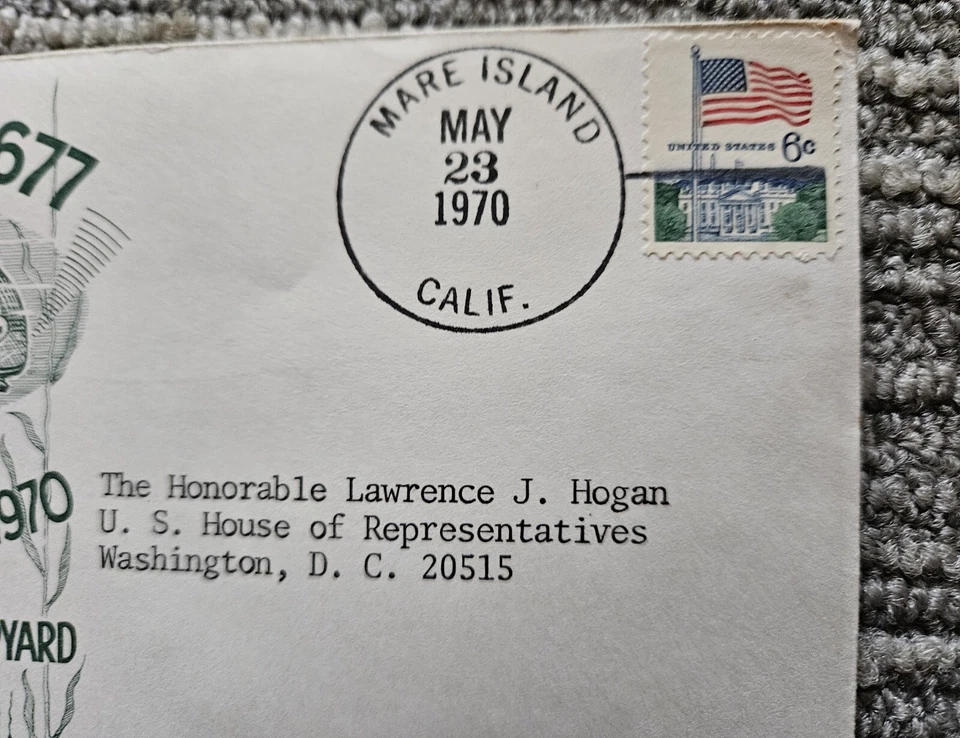 Launching DRUM SSN677 1970 Cover Sent To U.S. House Of Representatives - Image 3 of 4
