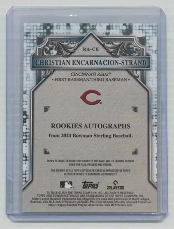 2024 Bowman Sterling Christian Encarnacion-Strand Wave Refractor Auto RC #30/125 - Image 2 of 2