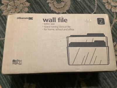 Officemate Wall File Letter Size Clear 2 Pack 21404 