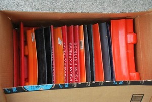 8 Plastic Edge Protectors, 12-inch.  Used.