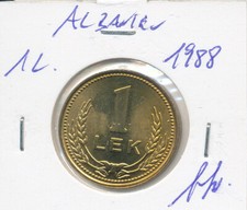 Albania / Albanien - 1 Lek 1988 - UNC, Bronze