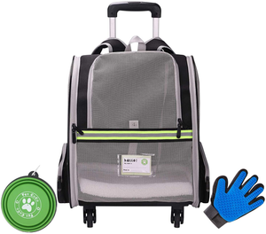 rolling dog carrier large