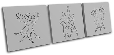 Dance Line Art Ballroom Performing TREBLE CANVAS WALL ART Picture Print VA