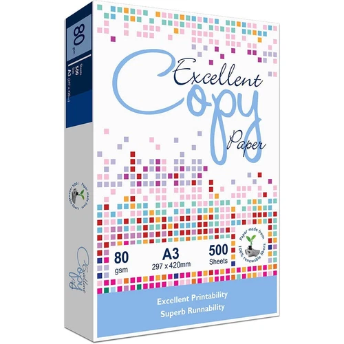 Excellent Copy Paper carta A3 42x29,7cm 80gr per ufficio stampa e fotocopie