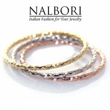 tre anelli argento 925 Oro giallo rosa bianco tris diamantato sottile 3 ori fini