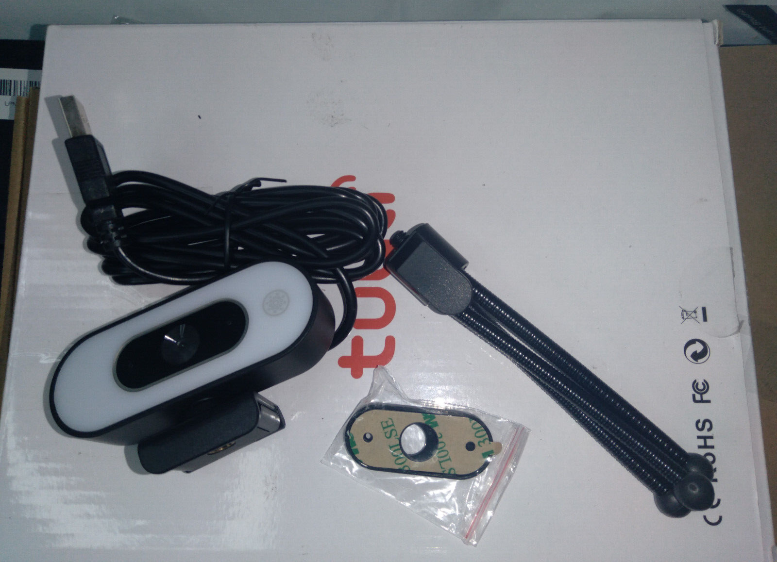 Webcam with Ring Light Microphone - Streaming Web Camera, 1080P Full HD Pro-image