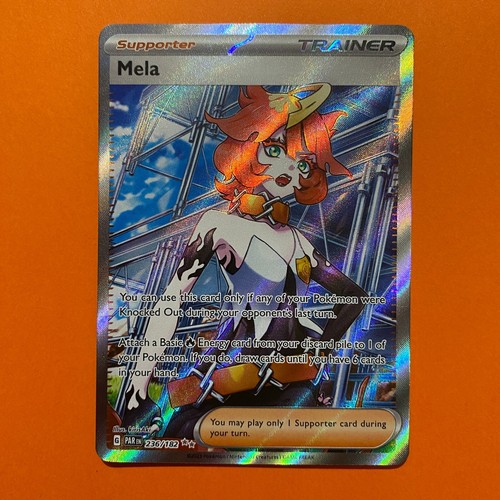 Mela Full Art Holo Rare 236/182 Pokemon Card Paradox Rift NM SV04 PAR - Picture 2 of 5